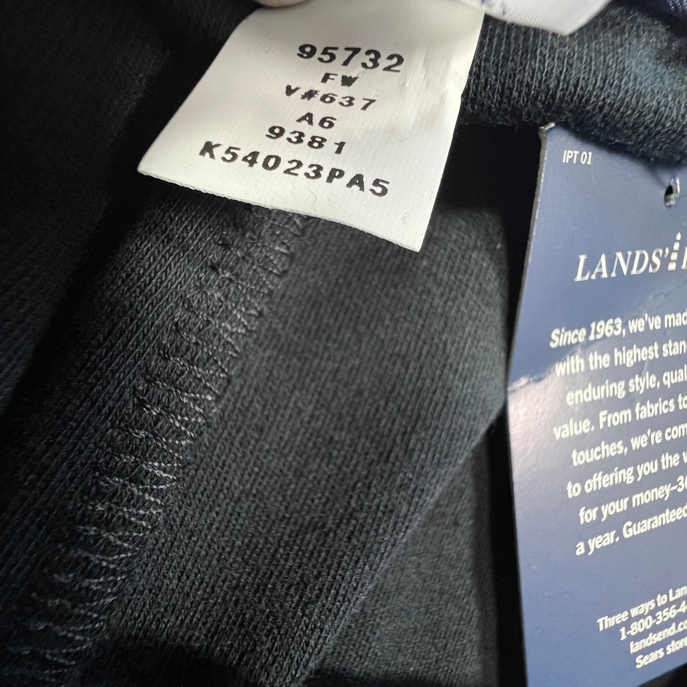 Lands End Knit Pants Womens L 14-16 Navy Blue Loungewear Casual Versatile Soft - Picture 11 of 13